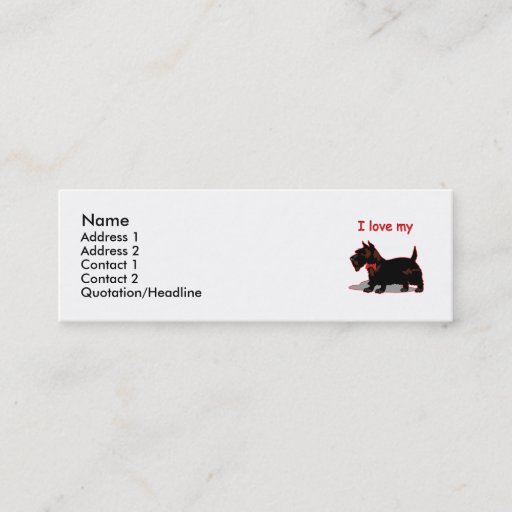 Customizable Scottish Terrier Business Card Templates