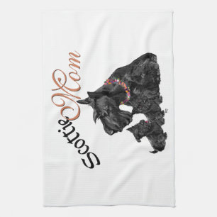 Scottish Terrier Mom & Pups Towel