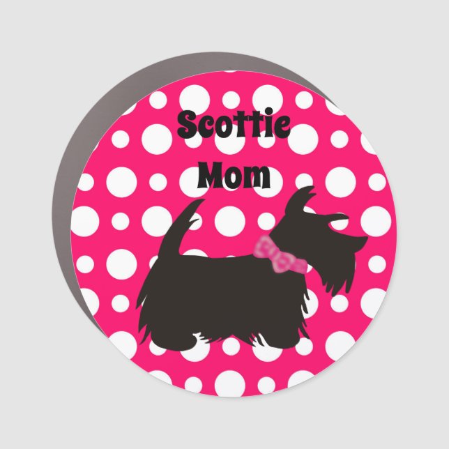 Scottish terrier mom, Scottie mom magnet (Front)