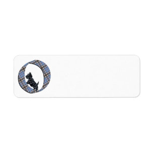 Scottish Terrier Monogram O Label