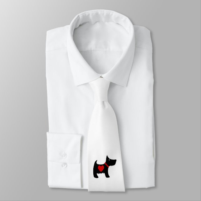 Scottish Terrier Neck Tie (Tied)