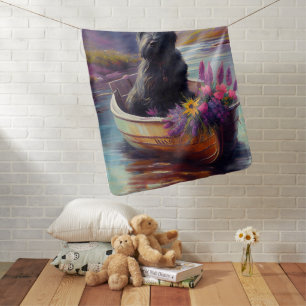 Scottish Terrier on a Paddle: A Scenic Adventure Baby Blanket