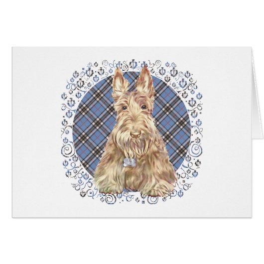 Scottish Terrier on Tartan (Front Horizontal)