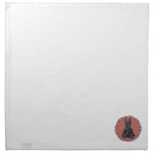 Scottish Terrier on Tartan Napkin