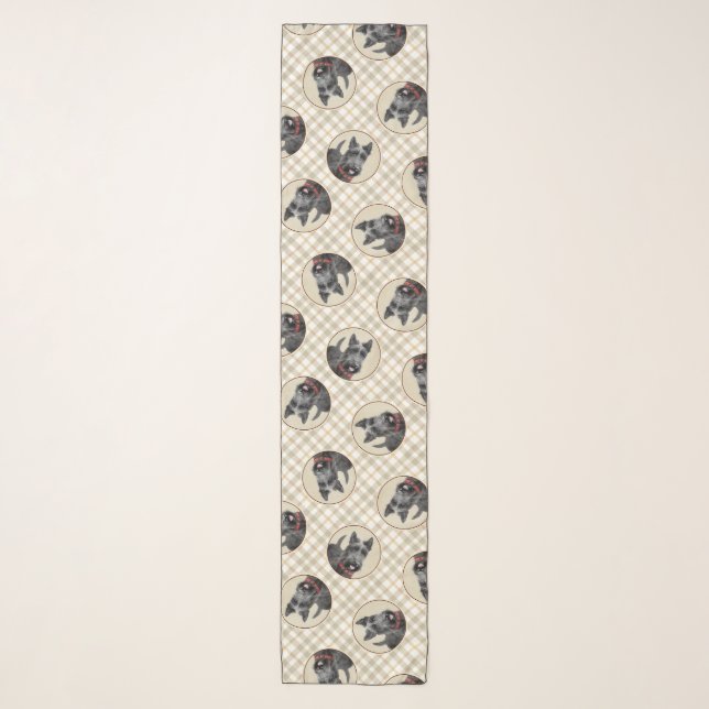 Scottish Terrier Painting Black Original Dog Art Scarf (Front)