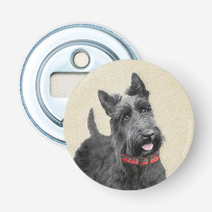 Scottish Terrier Painting - Cute Original Dog Art Bottle Opener