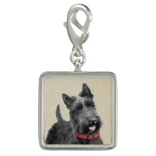 Scottish Terrier Painting - Cute Original Dog Art Charm