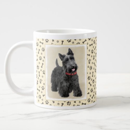 Scottish Terrier Painting _ Cute Original Dog Art Giant Coffee Mug