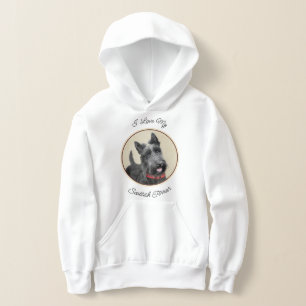 Scottish Terrier Painting - Cute Original Dog Art Hoodie