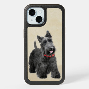 Scottish Terrier Painting - Cute Original Dog Art iPhone 15 Case