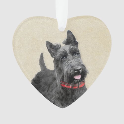 Scottish Terrier Painting _ Cute Original Dog Art Ornament