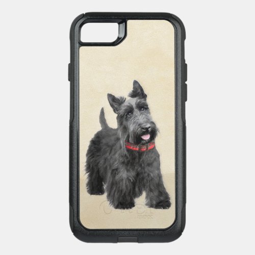 Scottish Terrier Painting _ Cute Original Dog Art OtterBox Commuter iPhone SE87 Case