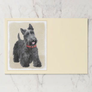 Scottish Terrier Painting - Cute Original Dog Art Paper Pad