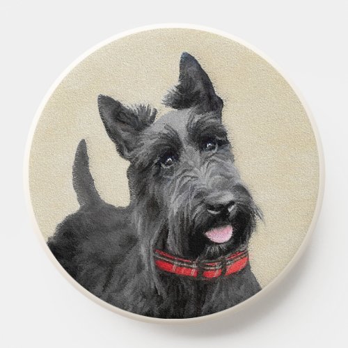 Scottish Terrier Painting _ Cute Original Dog Art PopSocket