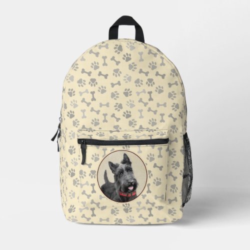 Scottish Terrier Painting _ Cute Original Dog Art Printed Backpack