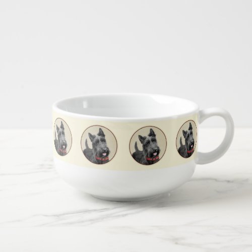 Scottish Terrier Painting _ Cute Original Dog Art Soup Mug