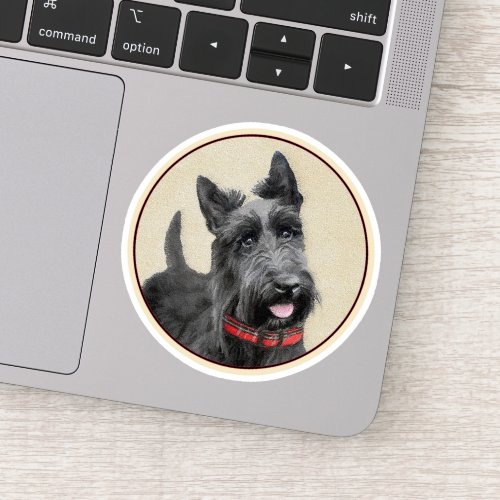 Scottish Terrier Painting _ Cute Original Dog Art Sticker