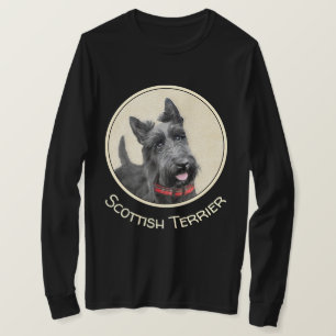 Scottish Terrier Painting - Cute Original Dog Art T-Shirt