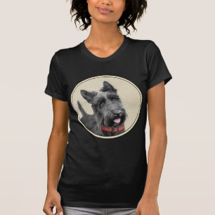 Scottish Terrier Painting - Cute Original Dog Art T-Shirt