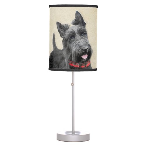 Scottish Terrier Painting _ Cute Original Dog Art Table Lamp