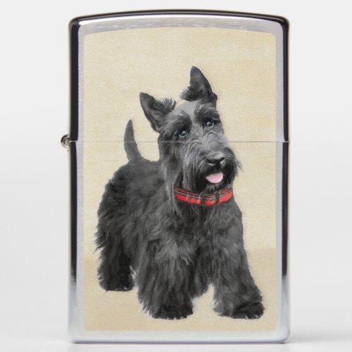 Scottish Terrier Painting _ Original Dog Art Zippo Lighter