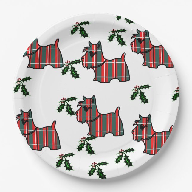 Scottish Terrier Paper Plates (Front)