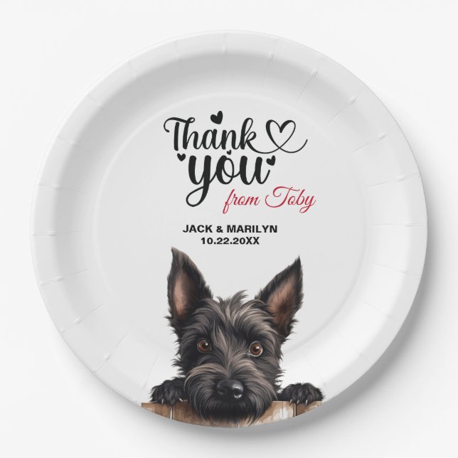 Scottish Terrier Paper Plates (Front)