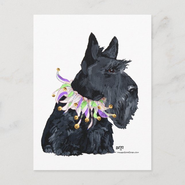 Scottish Terrier Party Animal Invitation Postcard (Front)