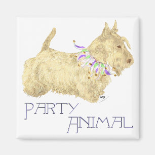 Scottish Terrier Party Animal Magnet