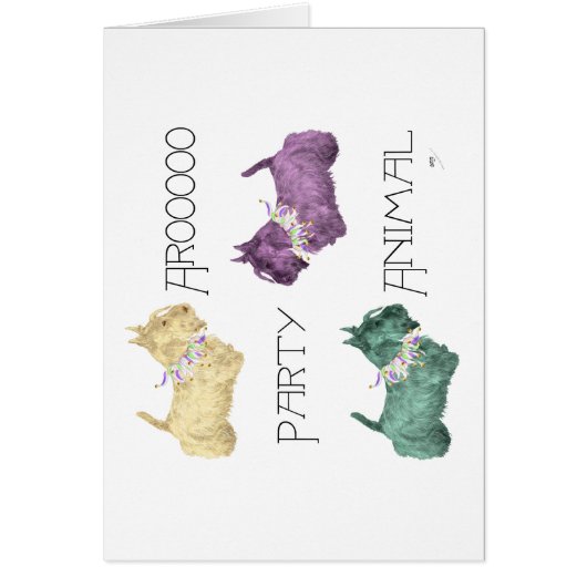 Scottish Terrier Party Animals Cards (Front)
