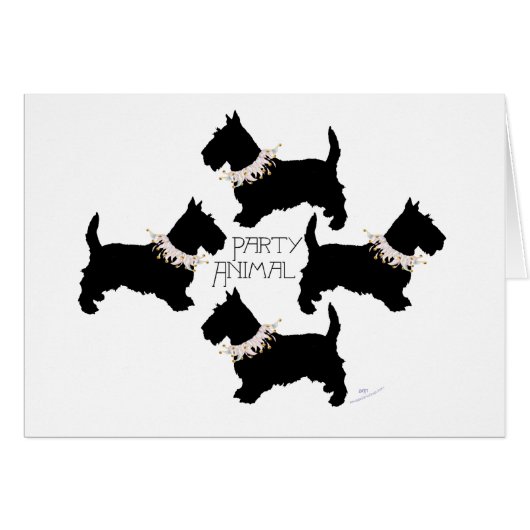 Scottish Terrier Party Cards (Front Horizontal)