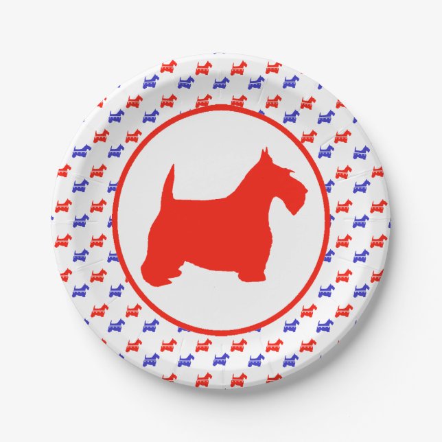 Scottish Terrier Party Paper Plates (Front)
