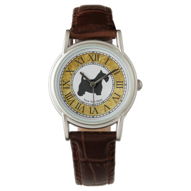 Scottish Terrier Personalize Watch (Front)