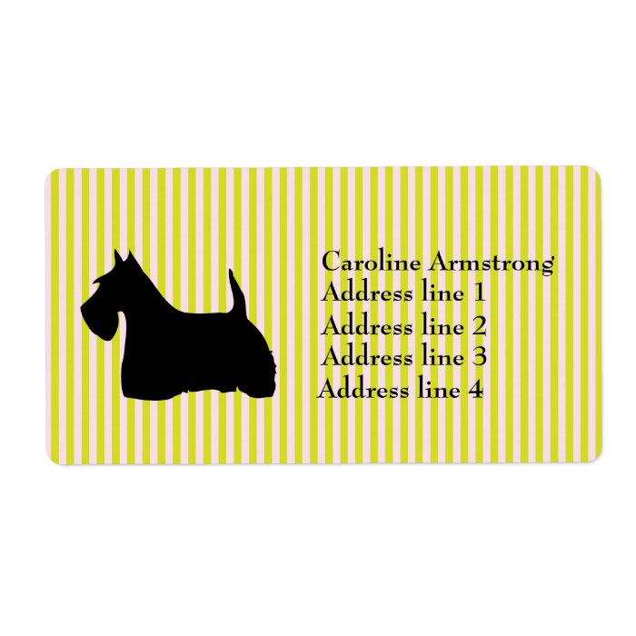 Scottish Terrier  personalized address labels