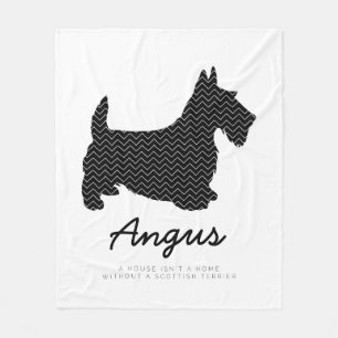 Scottish Terrier Personalized Fleece Blanket