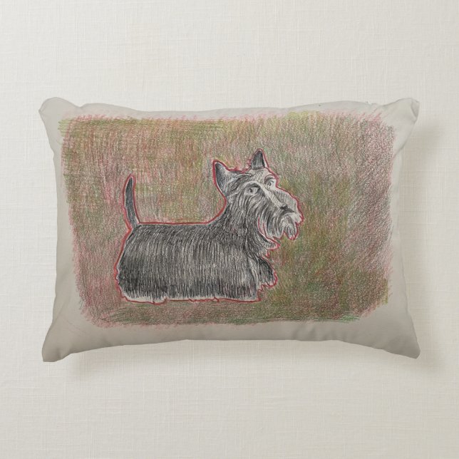 Scottish Terrier Pillow (Front)