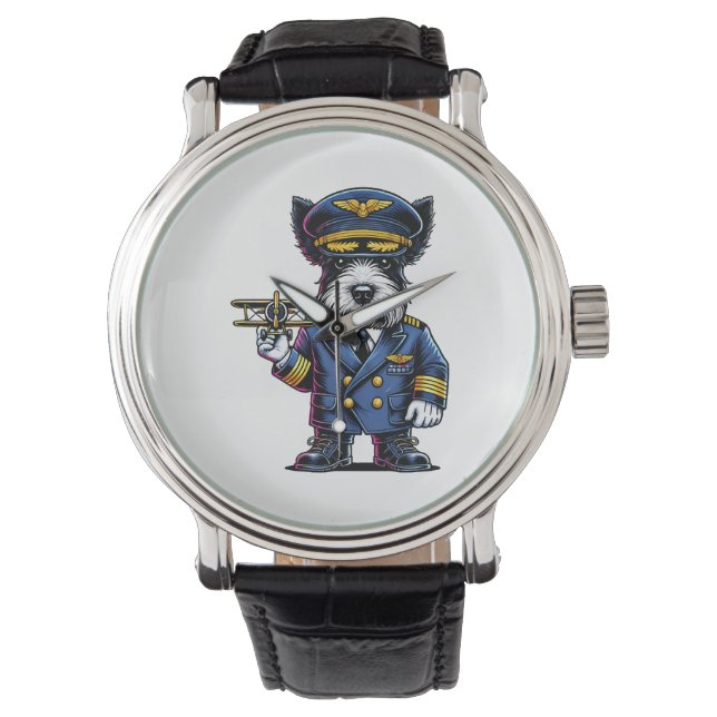 Scottish Terrier Pilot Watch (Front)