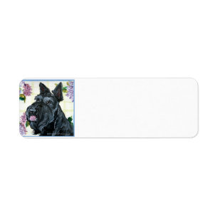 Scottish Terrier Portrait Label