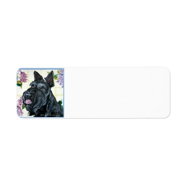 Scottish Terrier Portrait Label (Front)
