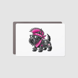 Scottish Terrier Punk Music Car Magnet