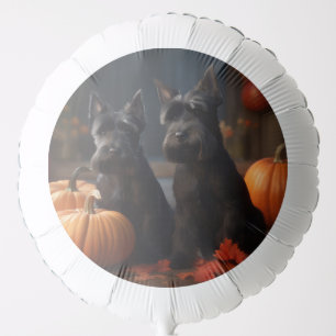 Scottish Terrier Puppy Autumn Delight Pumpkin Balloon