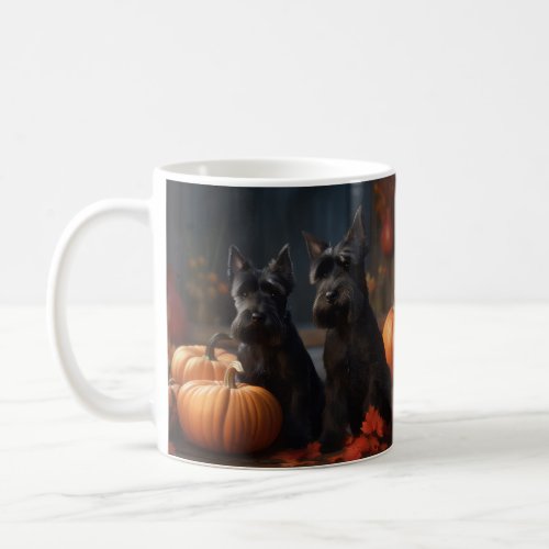 Scottish Terrier Puppy Autumn Delight Pumpkin Coffee Mug