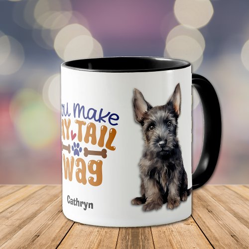 Scottish Terrier Puppy You Make My Tail Wag Mug