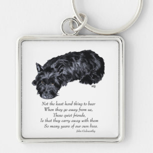 Scottish Terrier Rainbow Bridge Keychain