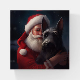 Scottish Terrier Santa Claus Festive Christmas Paperweight