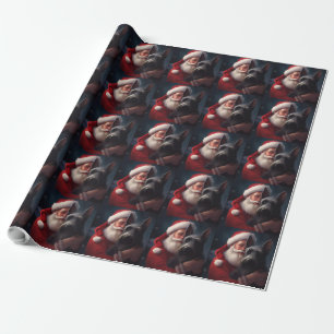 Scottish Terrier Santa Claus Festive Christmas Wrapping Paper
