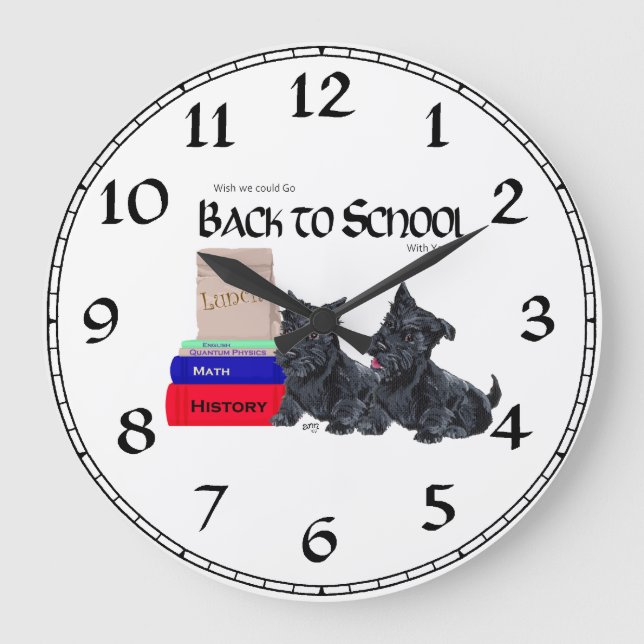 Scottish Terrier School Clock (Front)