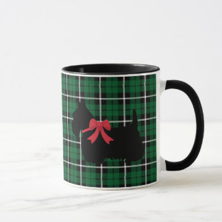 Scottish Terrier, Scotland dog, Kelly green plaid Mug