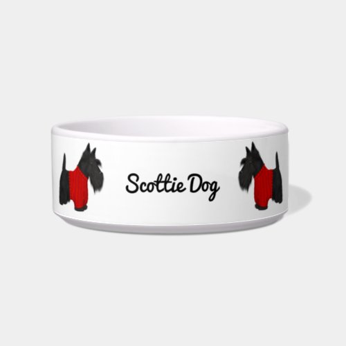 Scottish Terrier Scottie Dog in Sweater Bowl