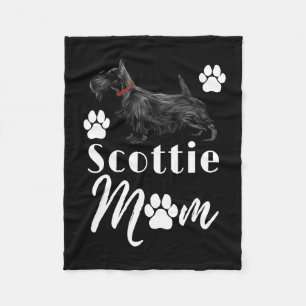 Scottish Terrier Scottie Dog Mom Fleece Blanket